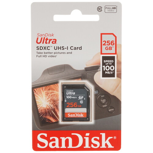 Купить Карта памяти SanDisk Ultra SDXC 256 ГБ [SDSDUNR-256G-GN3IN]  9142260. Характеристики, отзывы и цены в Донецке