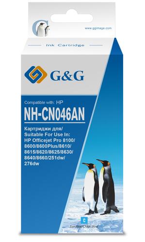 Купить Картридж G&G NH-CN046AN голубой  9906808. Характеристики, отзывы и цены в Донецке