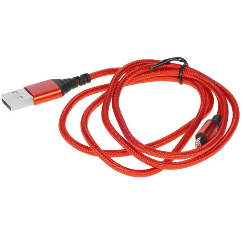 Купить Кабель круглый LANEX Lightning 8-pin - USB 2.0 Type-A красный 1 м  9280461. Характеристики, отзывы и цены в Донецке