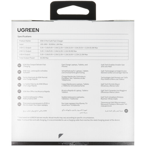 Купить Сетевое зарядное устройство Ugreen X753 серый  9191275. Характеристики, отзывы и цены в Донецке