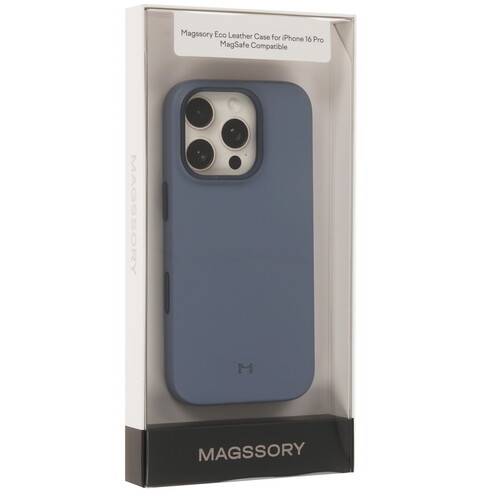 Купить Накладка  Magssory Eco Leather Case для Apple iPhone 16 Pro серый  9265558. Характеристики, отзывы и цены в Донецке
