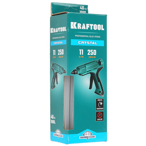 Купить Стержни клеевые KRAFTOOL 06846-40 Cristal прозрачный  9123113. Характеристики, отзывы и цены в Донецке