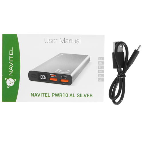 Купить Портативный аккумулятор NAVITEL PWR10 AL серебристый  5418726. Характеристики, отзывы и цены в Донецке