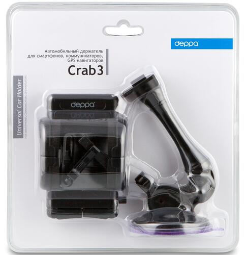 Купить Держатель автомобильный DEPPA Crab 3 черный  0136797. Характеристики, отзывы и цены в Донецке