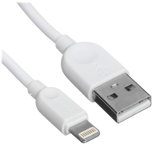 Купить Кабель круглый Borofone Lightning 8-pin - USB 2.0 Type-A белый 1 м  5475051. Характеристики, отзывы и цены в Донецке