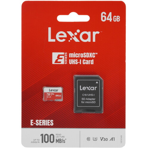 Купить Карта памяти Lexar E-Series microSDXC 64 ГБ  9262216. Характеристики, отзывы и цены в Донецке