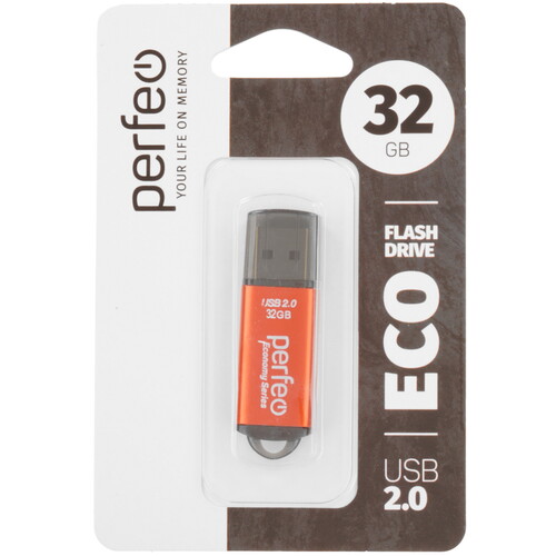 Купить Память USB Flash 32 ГБ Perfeo E01 Economy Series [PF-E01R032ES]  9209318. Характеристики, отзывы и цены в Донецке