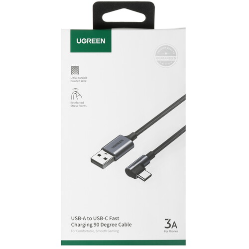 Купить Кабель круглый Ugreen USB Type-C - USB 2.0 Type-A черный 3 м  9179488. Характеристики, отзывы и цены в Донецке