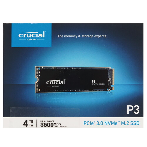 Купить 4000 ГБ M.2 NVMe накопитель Crucial P3 [CT4000P3SSD8]  5605472. Характеристики, отзывы и цены в Донецке