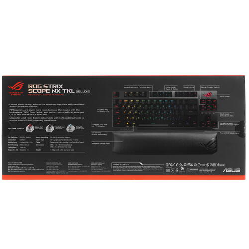 Купить Клавиатура  проводная ASUS ROG Strix Scope NX TKL Deluxe  5417131. Характеристики, отзывы и цены в Донецке