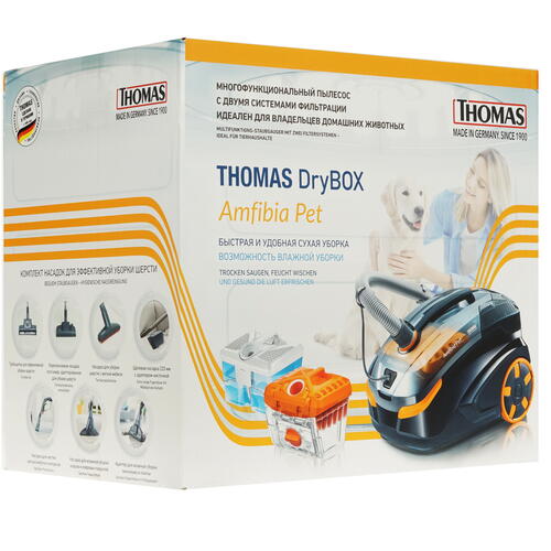 Купить Пылесос Thomas DryBox Amfibia PET черный  9902863. Характеристики, отзывы и цены в Донецке
