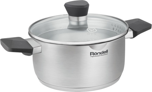 Купить Кастрюля Rondell Strike Grey Ultra RDS-1949 4.8 л 24 см серебристый  9309634. Характеристики, отзывы и цены в Донецке