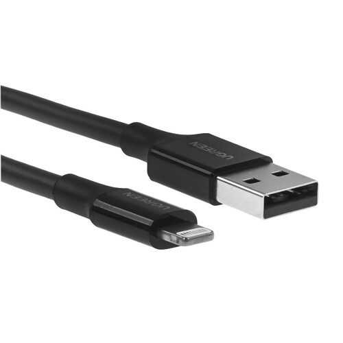Купить Кабель круглый Ugreen Lightning 8-pin MFI - USB 2.0 Type-A черный 2 м  9983416. Характеристики, отзывы и цены в Донецке