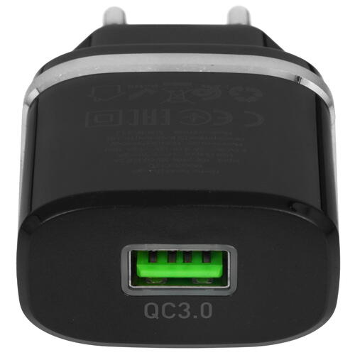 Купить Сетевое зарядное устройство Hoco C12Q Smart черный  9037651. Характеристики, отзывы и цены в Донецке