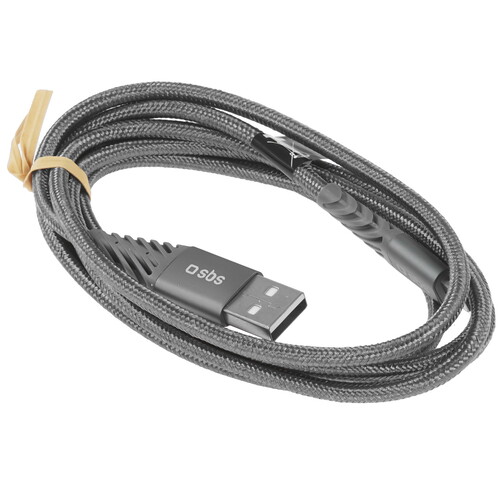 Купить Кабель круглый SBS Lightning 8-pin - USB 2.0 Type-A серебристый 1.5 м  5494463. Характеристики, отзывы и цены в Донецке