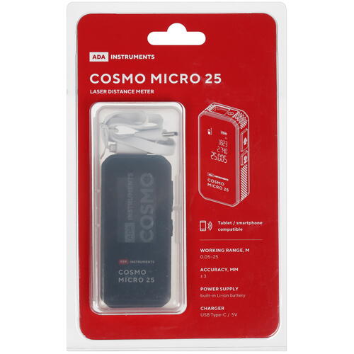 Купить Лазерный дальномер ADA Cosmo MICRO 25  5059770. Характеристики, отзывы и цены в Донецке
