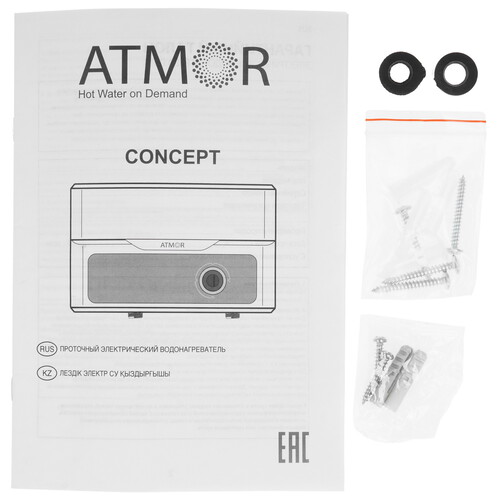 Купить Водонагреватель электрический Atmor CONCEPT 3.5 KW SHOWER  9073095. Характеристики, отзывы и цены в Донецке