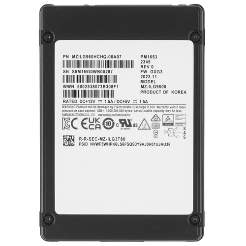 Купить 960 ГБ Серверный SSD Samsung PM1653 [MZILG960HCHQ]  5435718. Характеристики, отзывы и цены в Донецке