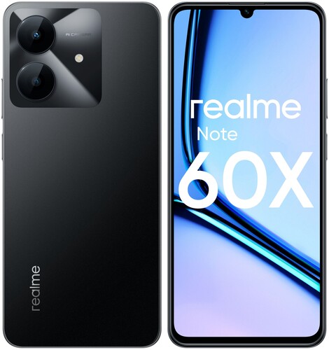 Купить 6.74" Смартфон realme Note 60x 128 ГБ черный  5621212. Характеристики, отзывы и цены в Донецке