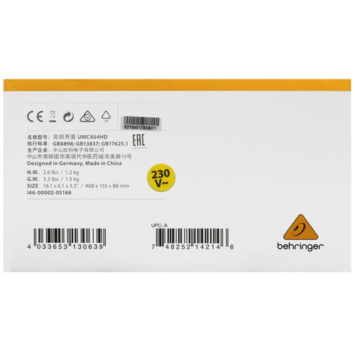 Купить Внешняя звуковая карта Behringer U-Phoria UMC404HD  5404002. Характеристики, отзывы и цены в Донецке