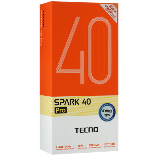 Купить 6.78" Смартфон Tecno SPARK 40 Pro 256 ГБ серый  5633107. Характеристики, отзывы и цены в Донецке