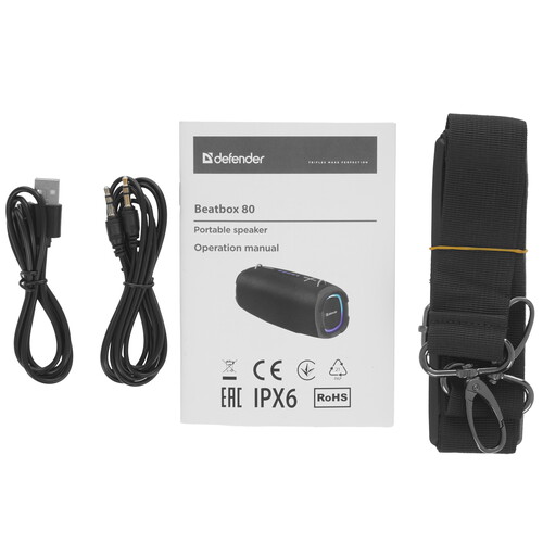 Купить Портативная колонка Defender Beatbox 80, черный  9232546. Характеристики, отзывы и цены в Донецке