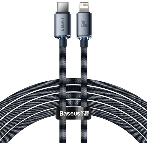 Купить Кабель круглый Baseus Lightning 8-pin - USB Type-C черный 2 м  5627608. Характеристики, отзывы и цены в Донецке