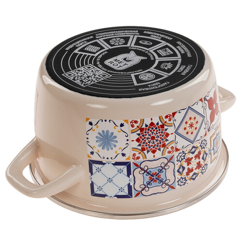 Купить Кастрюля METROT Порто 380878 1.9 л 16 см белый  9211034. Характеристики, отзывы и цены в Донецке