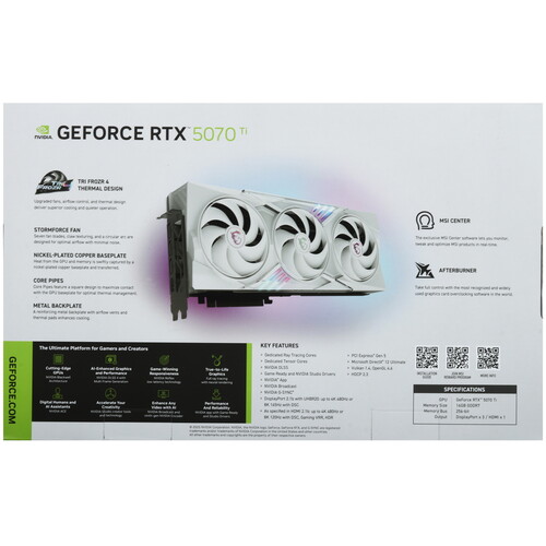 Купить Видеокарта MSI GeForce RTX 5070 Ti GAMING TRIO OC WHITE  5629273. Характеристики, отзывы и цены в Донецке