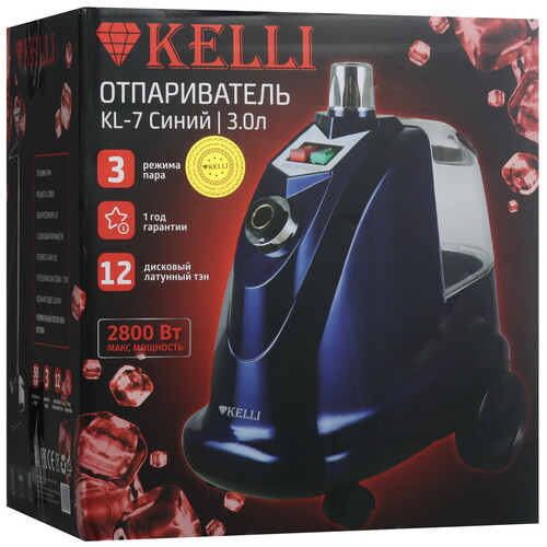 Купить Отпариватель KELLI KL-7 синий  9901460. Характеристики, отзывы и цены в Донецке