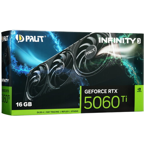 Купить Видеокарта Palit GeForce RTX 5060 Ti Infinity 3 V1  5637556. Характеристики, отзывы и цены в Донецке