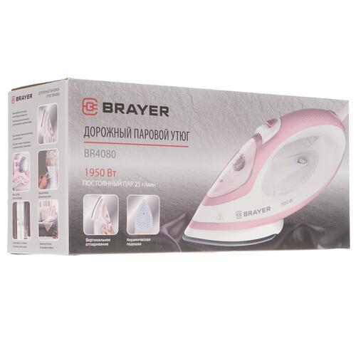Купить Утюг BRAYER BR4080 розовый  8198468. Характеристики, отзывы и цены в Донецке