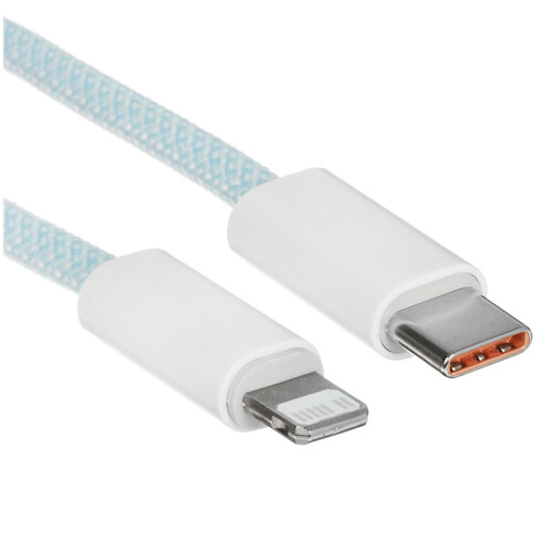 Купить Кабель круглый Baseus Lightning 8-pin - USB Type-C голубой 1 м  9260660. Характеристики, отзывы и цены в Донецке