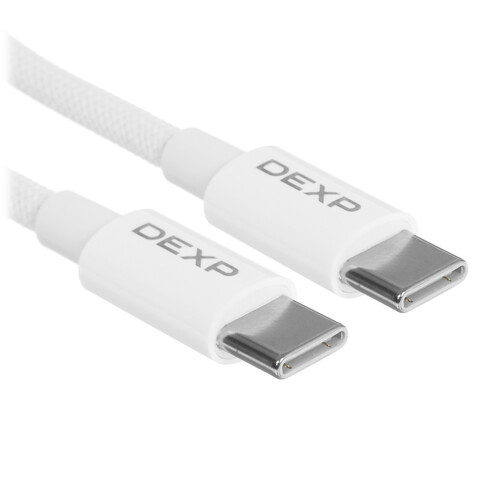 Купить Кабель круглый DEXP USB Type-C - USB Type-C белый 3 м  9201876. Характеристики, отзывы и цены в Донецке