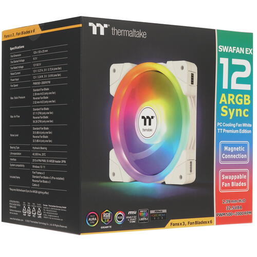 Купить Комплект вентиляторов Thermaltake SWAFAN EX12 ARGB  5425823. Характеристики, отзывы и цены в Донецке