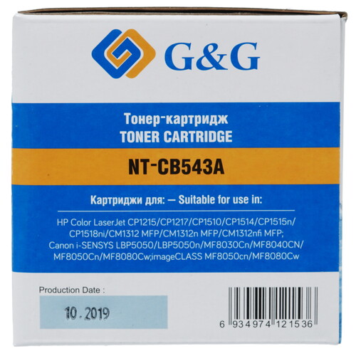 Купить Картридж лазерный G&G NT-CB543A пурпурный, с чипом  1175052. Характеристики, отзывы и цены в Донецке