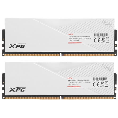 Купить Оперативная память ADATA XPG Lancer RGB [AX5U5600C3616G-DCLARWH] 32 ГБ  5081028. Характеристики, отзывы и цены в Донецке