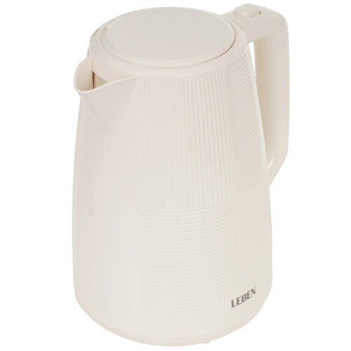 Купить Электрочайник LEBEN 291-123 бежевый  9237193. Характеристики, отзывы и цены в Донецке