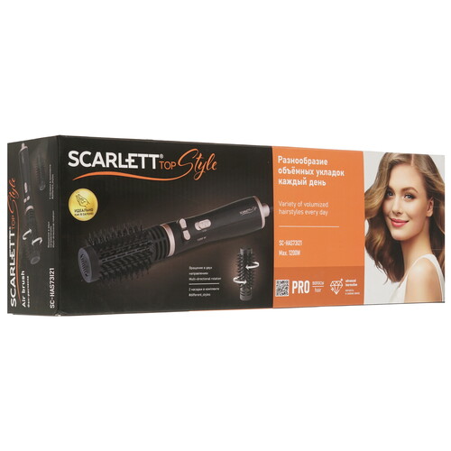 Купить Фен-щетка Scarlett SC-HAS73I21 черный/золотистый  9176057. Характеристики, отзывы и цены в Донецке