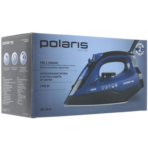 Купить Утюг Polaris PIR 2481K синий  1297327. Характеристики, отзывы и цены в Донецке