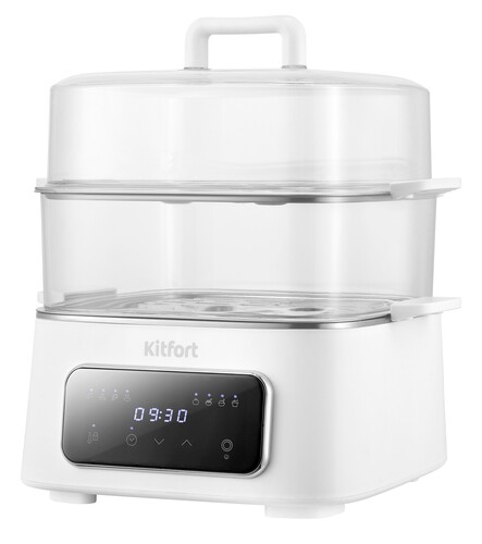 Купить Пароварка Kitfort КТ-6467 белый  9236262. Характеристики, отзывы и цены в Донецке