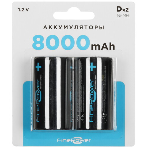 Купить Аккумулятор FinePower HR-20 8000 мА*ч  5410547. Характеристики, отзывы и цены в Донецке