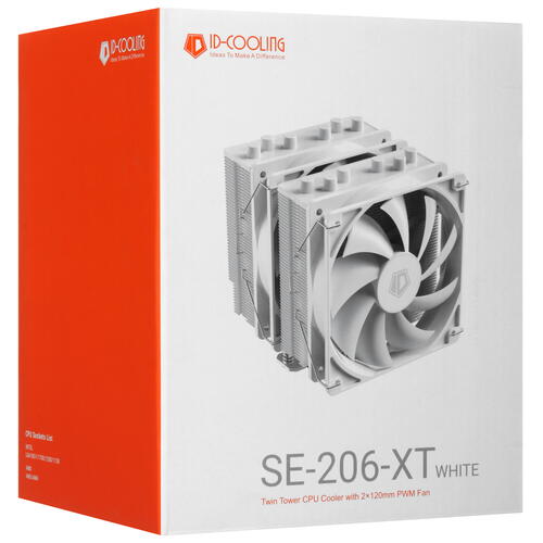 Купить Кулер для процессора ID-COOLING SE-206-XT WHITE  белый  5440757. Характеристики, отзывы и цены в Донецке