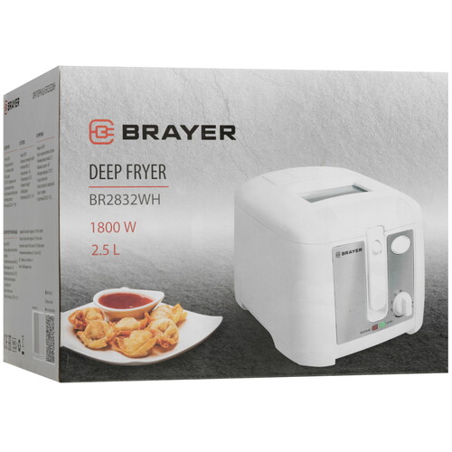 Купить Фритюрница BRAYER 2832BR-WH белый  9925715. Характеристики, отзывы и цены в Донецке