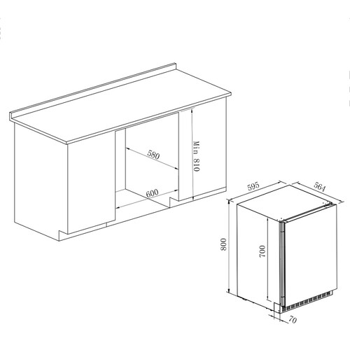 Купить Винный шкаф Temptech SKX6070DRB черный  9173354. Характеристики, отзывы и цены в Донецке
