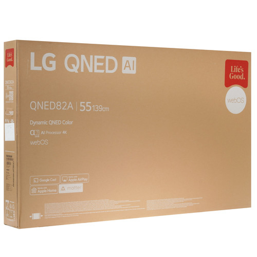 Купить 55" (139 см) Телевизор LG 55QNED82A6B синий  5623428. Характеристики, отзывы и цены в Донецке