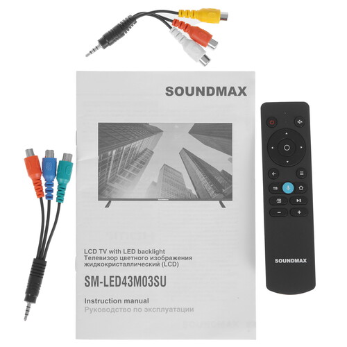 Купить 43" (109 см) Телевизор Soundmax SM-LED43M03SU черный  9184624. Характеристики, отзывы и цены в Донецке