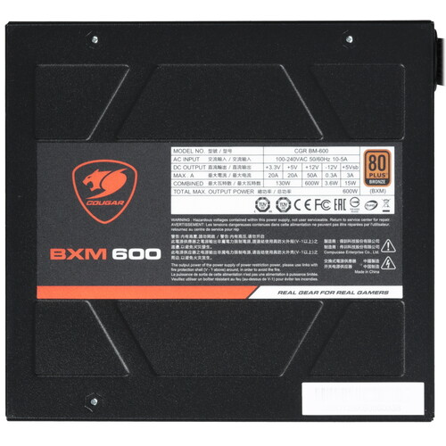 Купить Блок питания Cougar BXM 600  5601971. Характеристики, отзывы и цены в Донецке