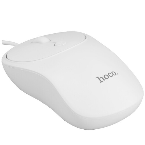 Купить Мышь проводная Hoco GM13 Esteem business [6931474757852] белый  9237809. Характеристики, отзывы и цены в Донецке