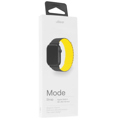 Купить Ремешок uBear для Apple Watch 38/ 40/ 41mm серый/желтый  5460690. Характеристики, отзывы и цены в Донецке